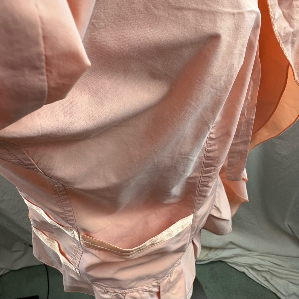 Carole Richard Peach Ruffled Jacket With Bow Tied Back 38 - Picture 7 of 11